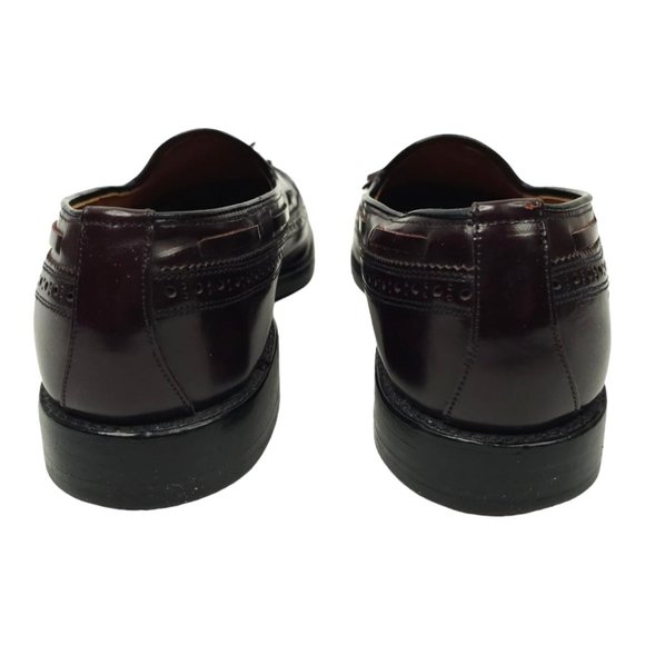 Allen Edmonds Manchester Tassel Wingtip Loafer Mens Size 10 AA Leather Burgundy - Picture 5 of 12